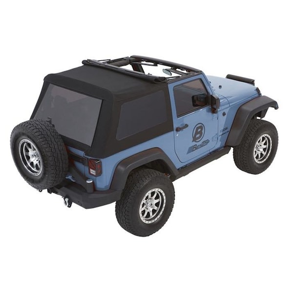 Bestop Jeep Wrangler Trektop Glide Slantback Soft Tops For Jeep 2007-2018 Wrangler JK 2 Door 54922-17 - main